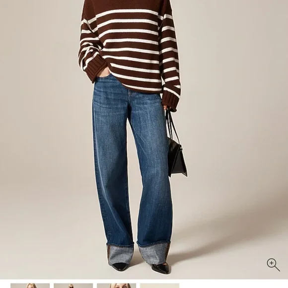 J. Crew 2025 Rollneck sweater brown stripe